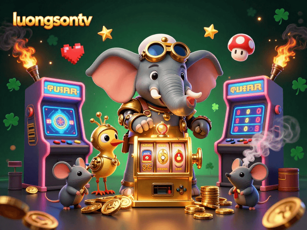 Experience gambling excitement at luongsontv with steampunk fun and vibrant gaming elements.