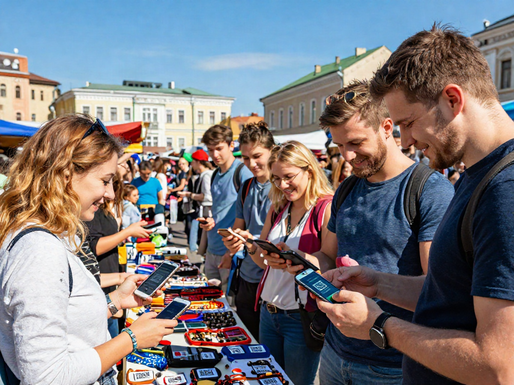 Disfruta de pagos sin complicaciones en Rusia con https://payinrussia.com/ usando códigos QR en un vibrante mercado.