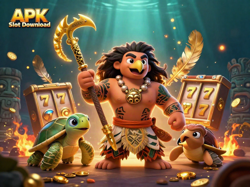 Play exciting slot games with the APK Slot Download featuring vibrant characters and elements.