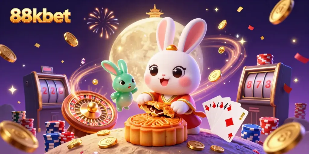 Experience thrilling moments with 88kbet's exciting casino games depicted in this vibrant illustration.